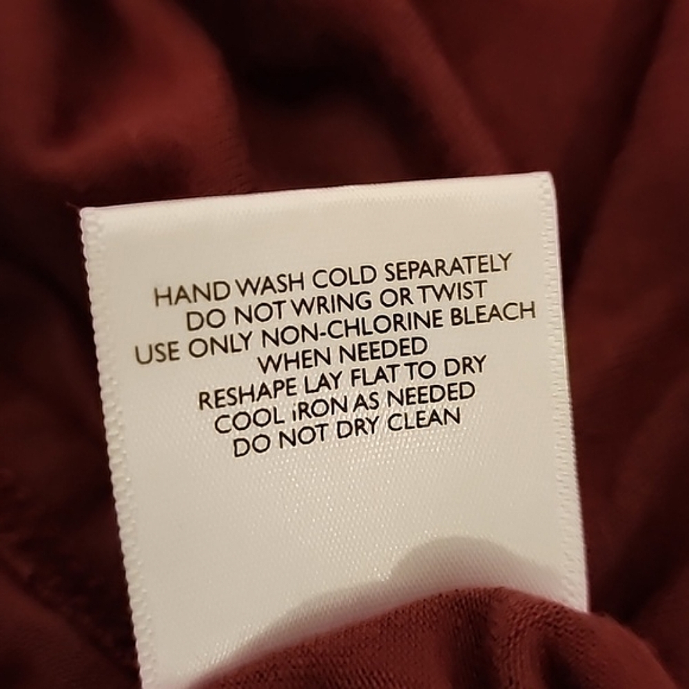 ModCloth Burgundy Retro Tie-Neck Jersey Dress - Picture 8 of 8